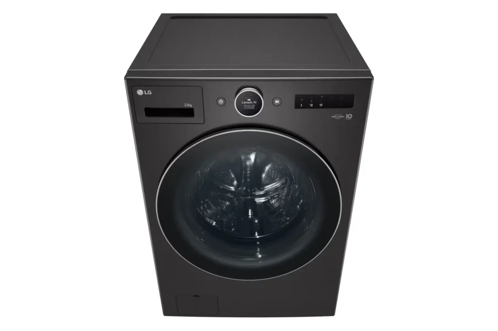 Lavadora LG de carga frontal con panel digital